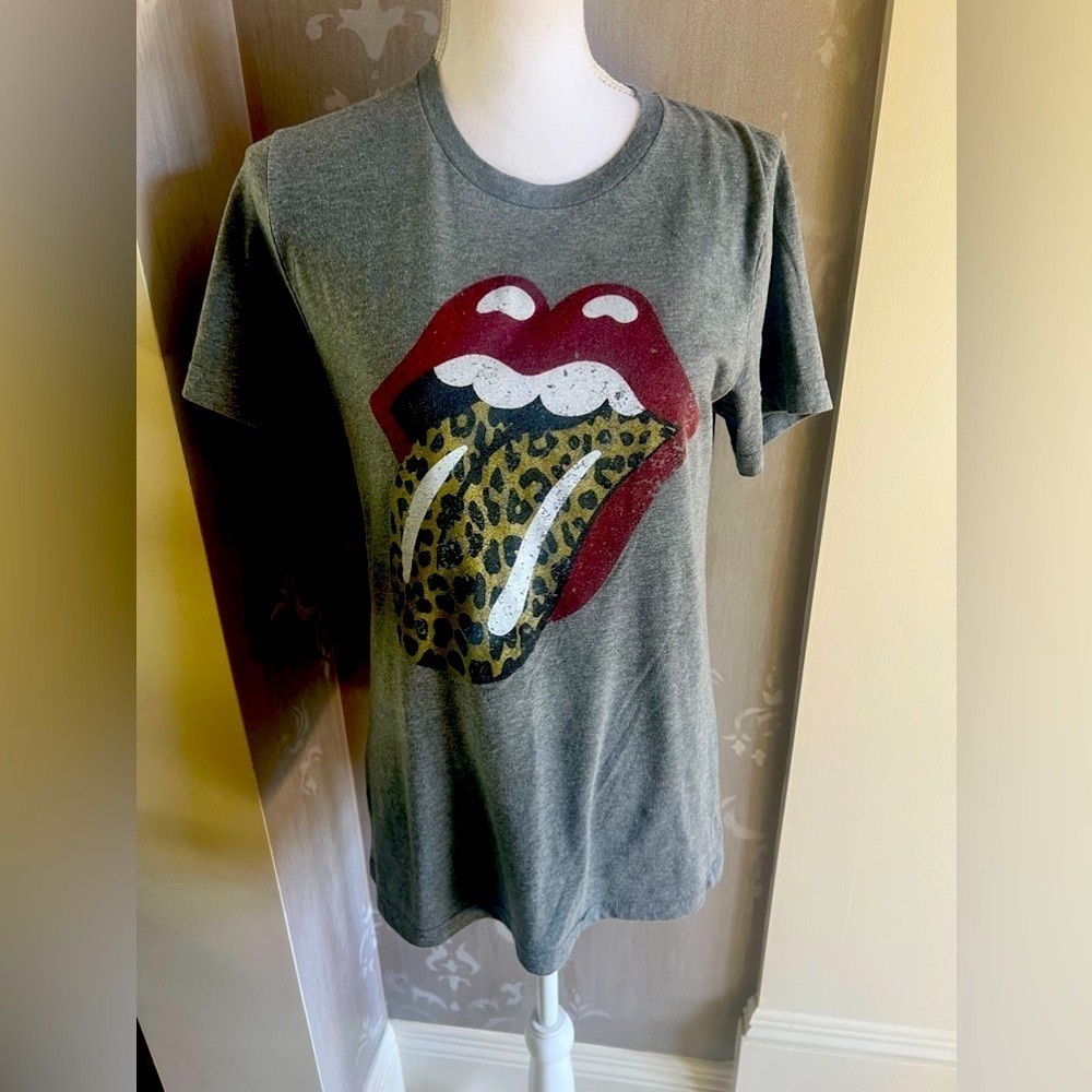 Rolling Stones logo vintage ladies Tee. no inside label size medium cotton - Picture 3 of 6